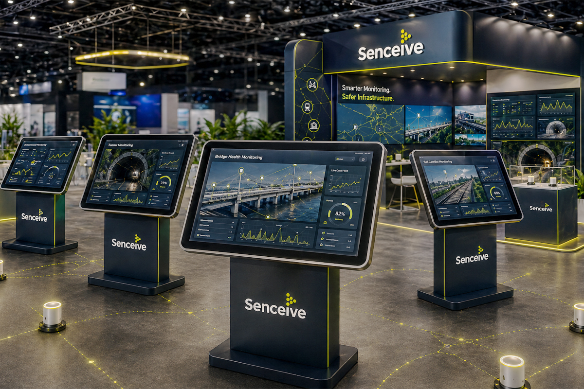 Senceive interactive trade show kiosk showcase